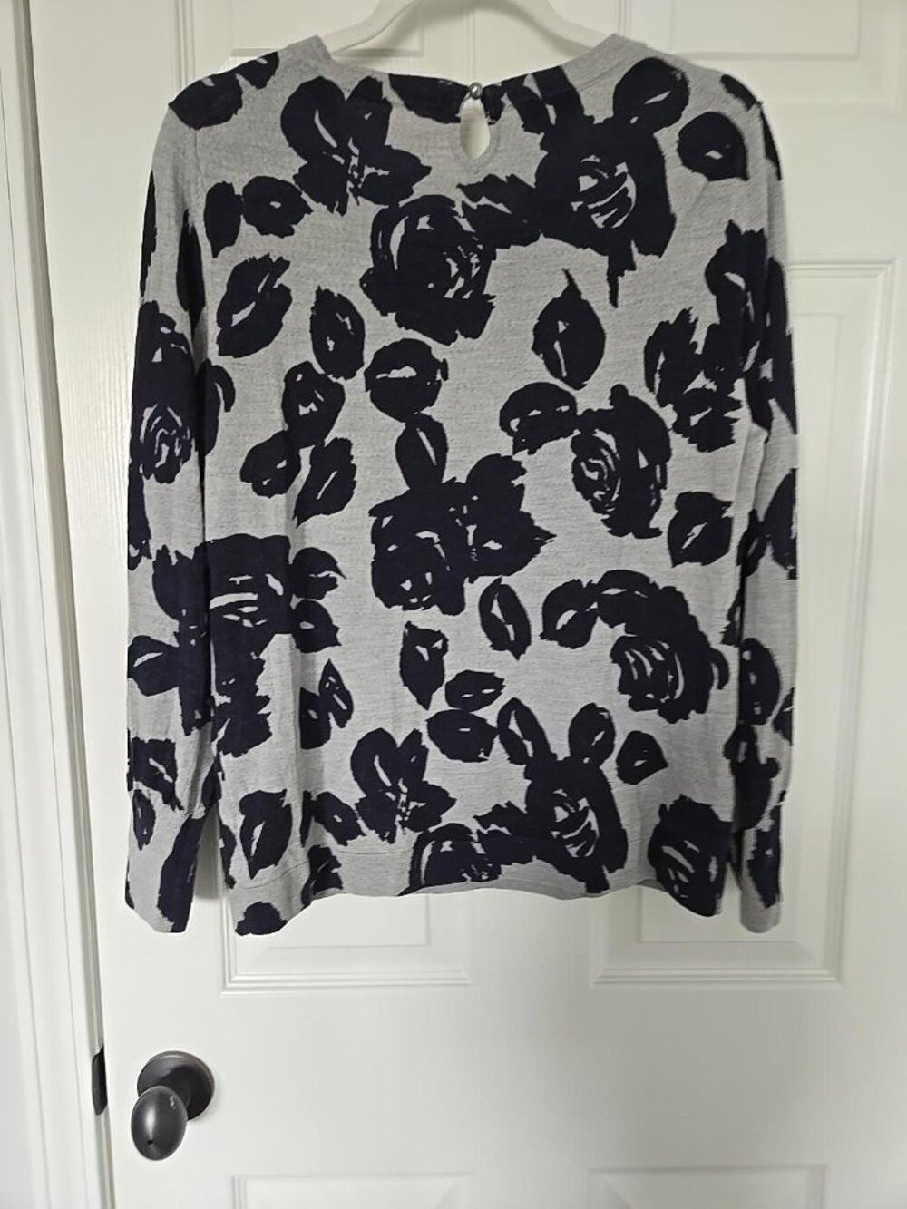 Talbots Pure Merino Wool Floral Sweater